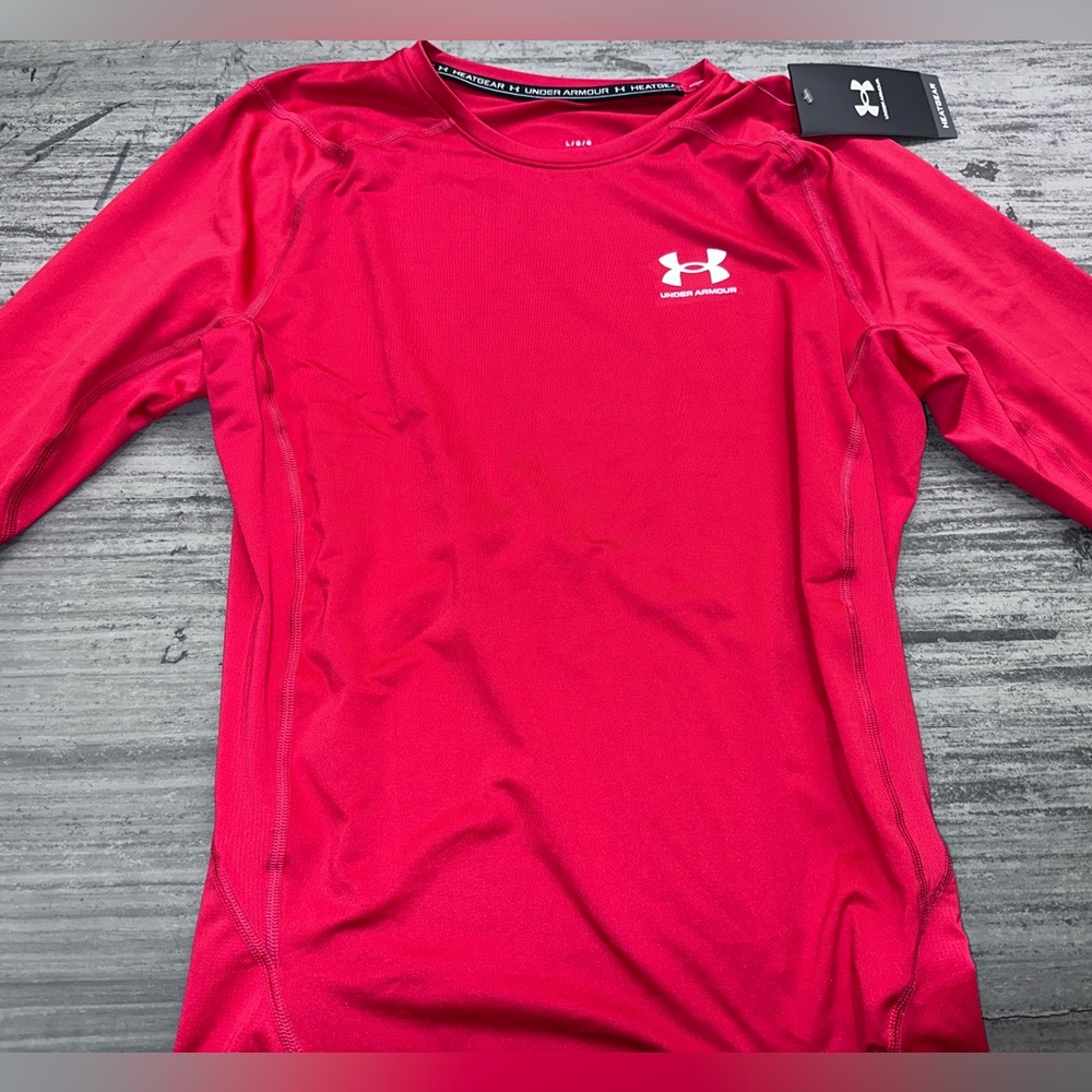 Under Armour Men's Long Sleeve Red Tee